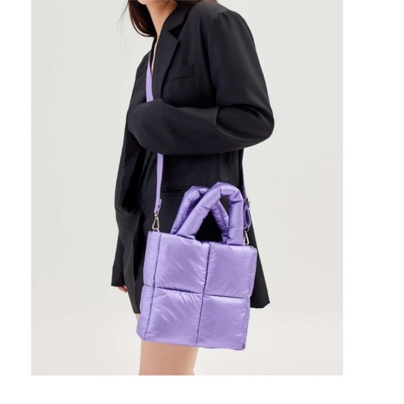 Urban Outfitters Handbags - NWOT URBAN PUFFY PURPLE TOTE CROSSBODY